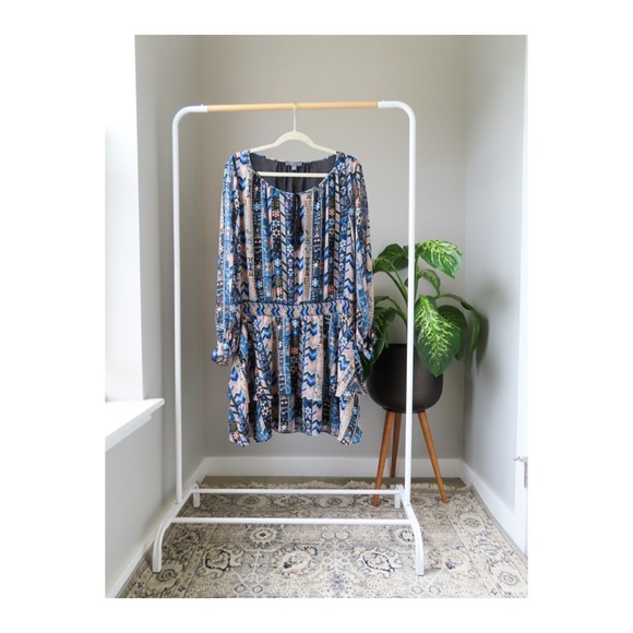 HIGHLINE Flounce Dress With Folk Art Design - Size XL - Picture 1 of 4